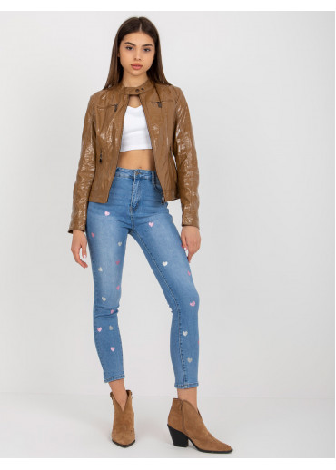 Hnedá koženková bunda