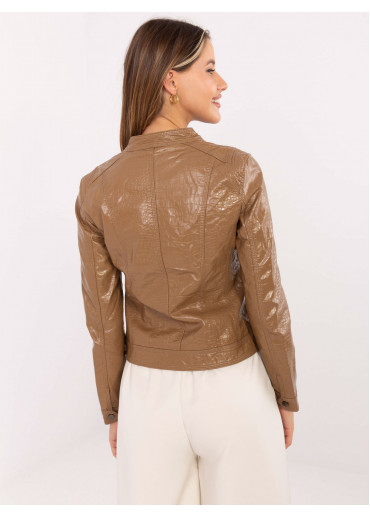 Hnedá koženková bunda