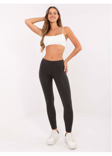 Khaki zelená legíny s lampasmi