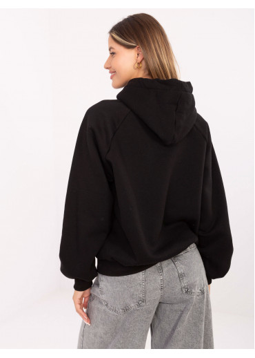 Čierna mikina s kapucňou