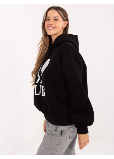 Čierna mikina s kapucňou