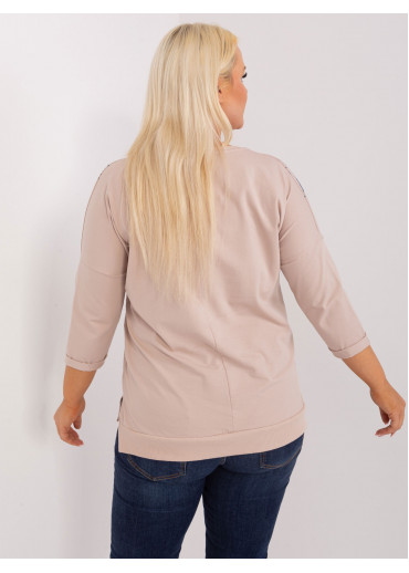 Béžovo hnedé tričko s potlačou