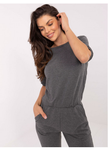 Tmavosivý teplákový overal