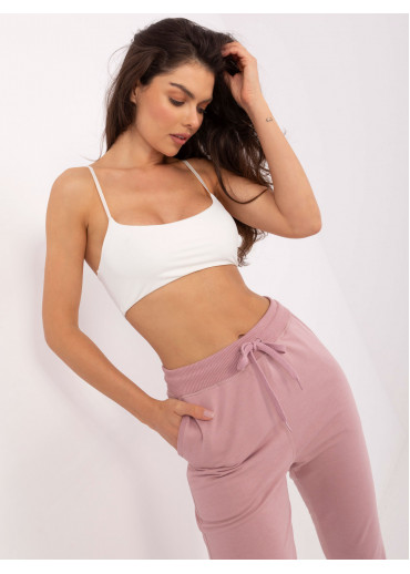 Púdrovo ružové dámske tepláky