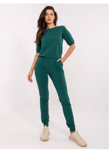 Tmavozelený teplákový overal