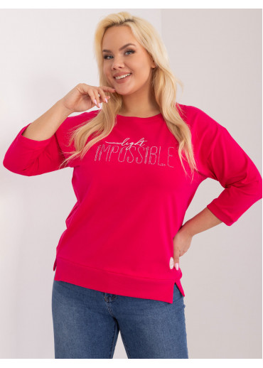 Fuchsiovo ružové tričko s potlačou