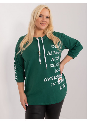 Tmavozelené tričko s potlačou