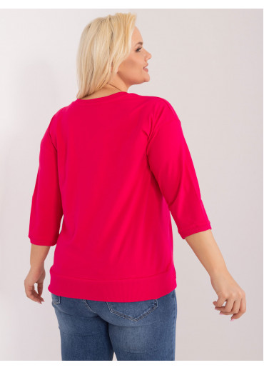 Fuchsiovo ružové tričko s potlačou