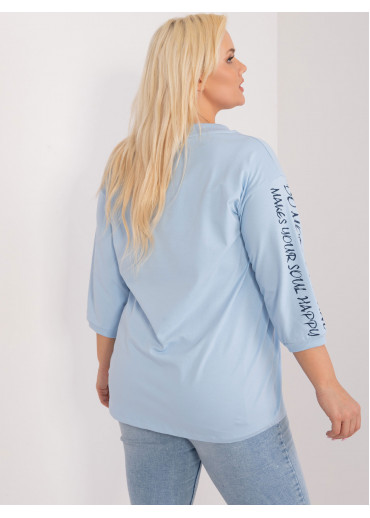 Svetlomodré tričko s potlačou
