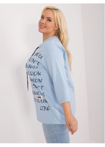 Svetlomodré tričko s potlačou