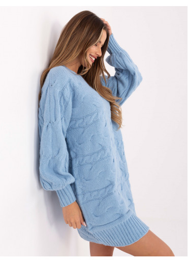 Svetlomodrý predĺžený sveter