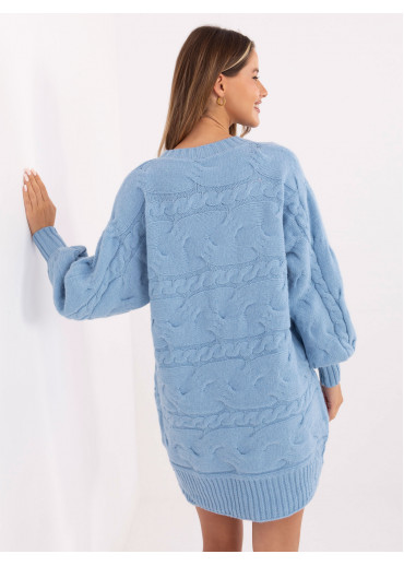 Svetlomodrý predĺžený sveter