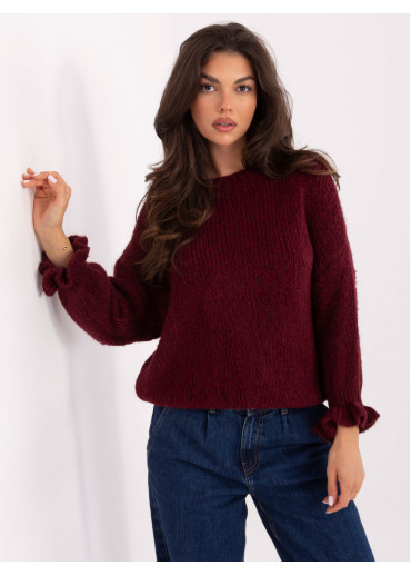 Bordovo červený dámsky sveter