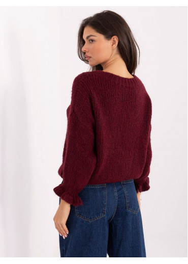 Bordovo červený dámsky sveter