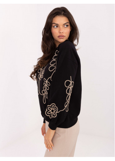 Čierne tričko s dlhým rukávom