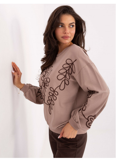 Béžovo hnedé tričko s dlhým rukávom