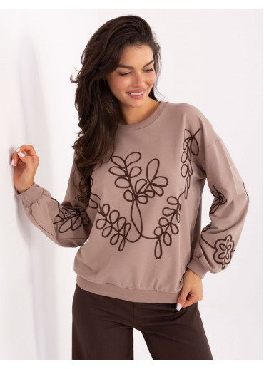 Béžovo hnedé tričko s dlhým rukávom