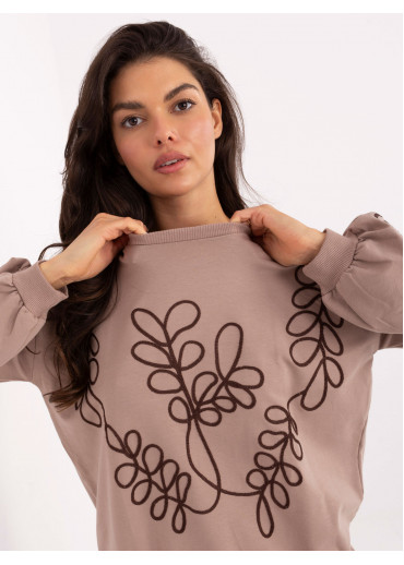 Béžovo hnedé tričko s dlhým rukávom