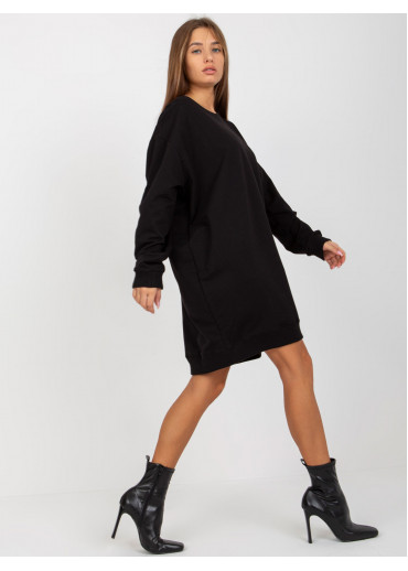 Čierna mikinová tunika