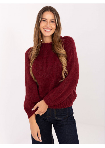 Bordovo červený sveter