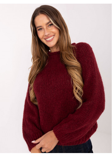 Bordovo červený sveter