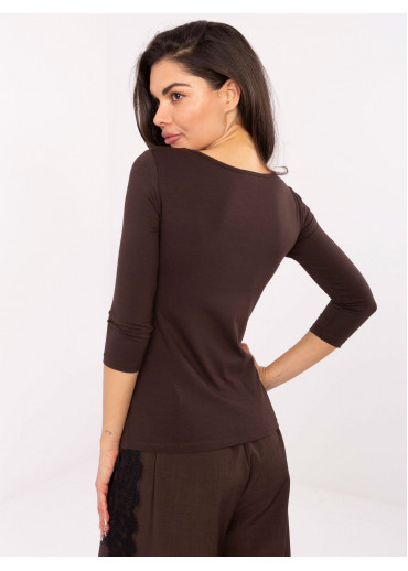 Hnedé basic tričko