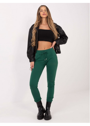 Tmavozelené basic tepláky