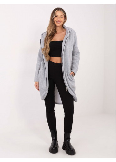 Sivá predĺžená mikina