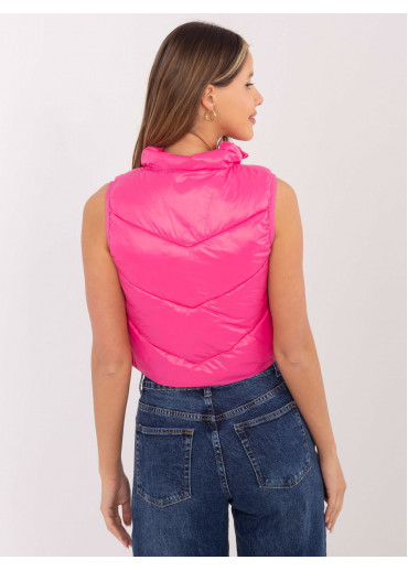 Tmavopúdrovo ružová prešívaná vesta