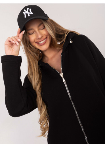 Čierna predĺžená mikina