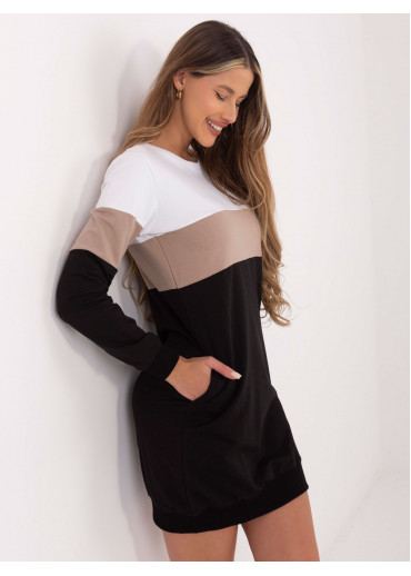 Čierne mikinové šaty