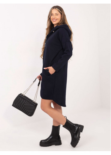 Tmavomodrá predĺžená mikina