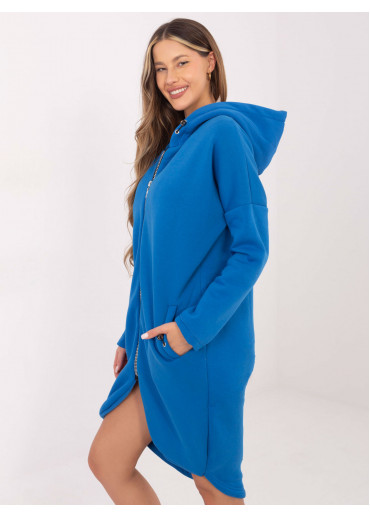 Modrá predĺžená mikina