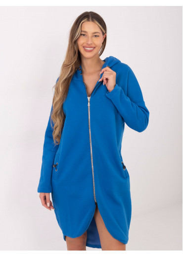 Modrá predĺžená mikina