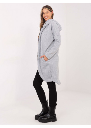 Sivá predĺžená mikina