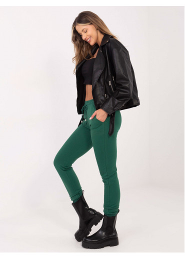 Tmavozelené basic tepláky