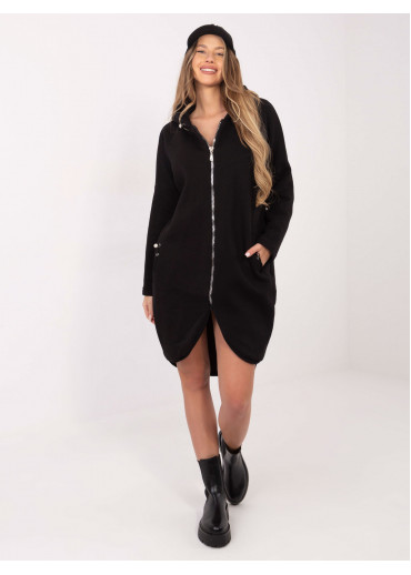 Čierna predĺžená mikina