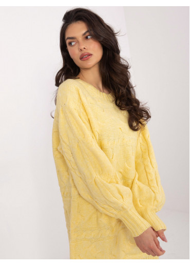 Vanilkovo žltý predĺžený sveter