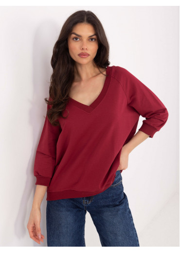 Bordovo červená mikina