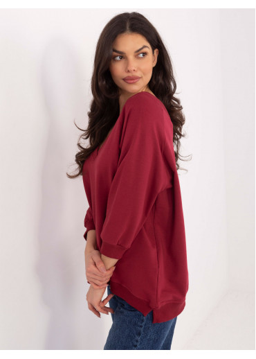 Bordovo červená mikina