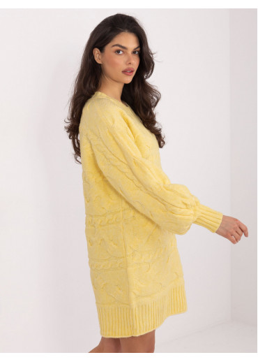 Vanilkovo žltý predĺžený sveter