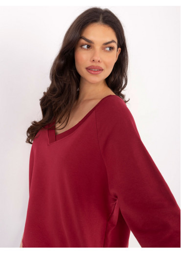 Bordovo červená mikina
