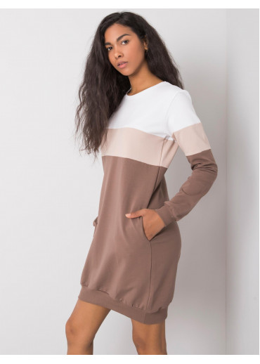 Karamelovo hnedé mikinové šaty