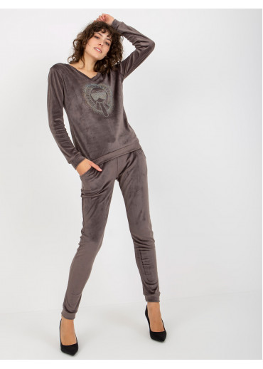 Tmavosivá tepláková súprava