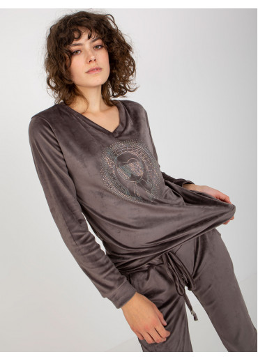 Tmavosivá tepláková súprava