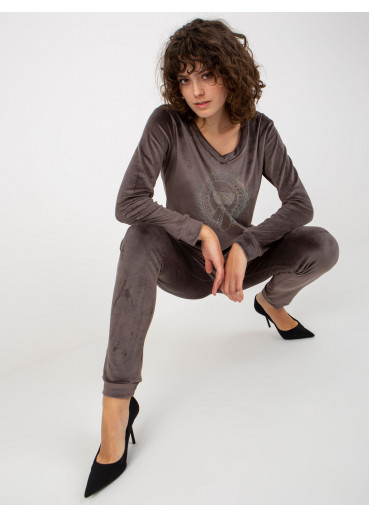 Tmavosivá tepláková súprava