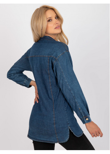 Tmavomodrá džínsová košeľa