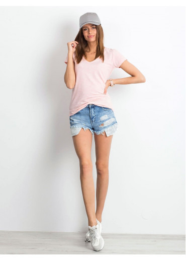 Ružové basic tričko