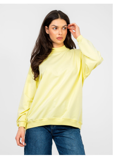 Vanilkovo žltá mikina so stojačikom