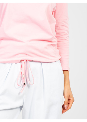 Púdrovo ružové tričko